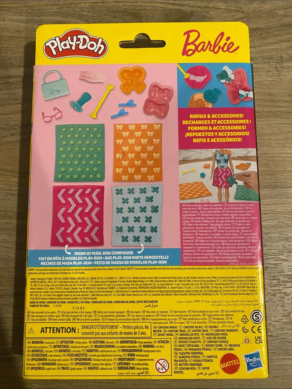 Play-Doh Barbie Pearls & Bows Accessory Play Set - Yellow & Pink